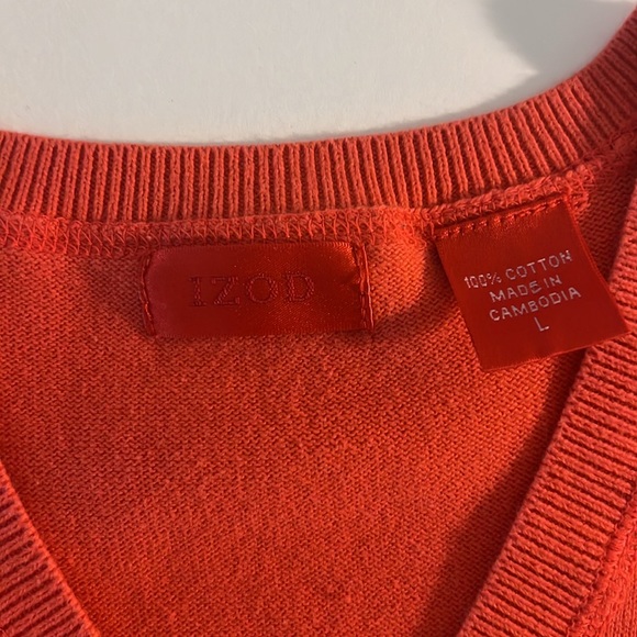 IZOD Men’s  100% Cotton Coral Vest size Large - Picture 4 of 7